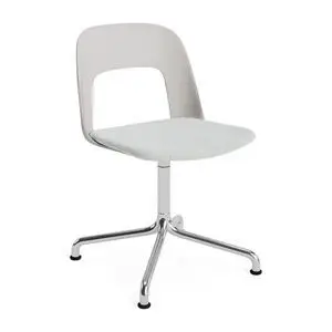 Hay - Layout Chair 153 Poleret aluminium 4-stjernet drejelig buefod Standard glider - Himmelgrå
