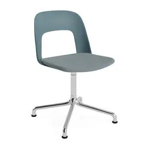Hay - Layout Chair 153 Poleret aluminium 4-stjernet drejelig buefod Standard glider - Ocean