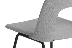 Hay - Layout Chair 114 Sort pulverlakeret stål 4-benet fod Standard glider - Sort