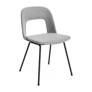 Hay - Layout Chair 114 Sort pulverlakeret stål 4-benet fod Standard glider - Sort