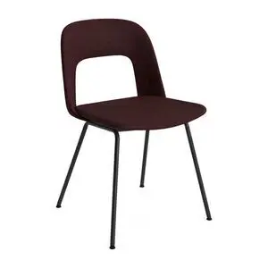Hay - Layout Chair 114 Sort pulverlakeret stål 4-benet fod Standard glider - Sort