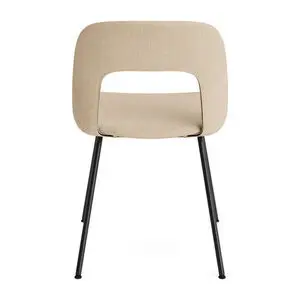 Hay - Layout Chair 114 Sort pulverlakeret stål 4-benet fod Standard glider - Sort