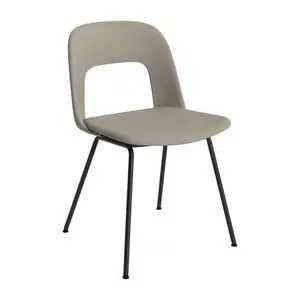 Hay - Layout Chair 114 Sort pulverlakeret stål 4-benet fod Standard glider - Sort