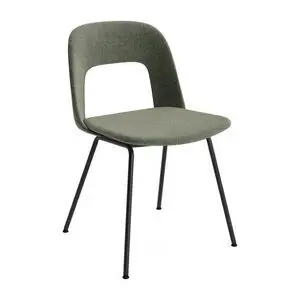 Hay - Layout Chair 114 Sort pulverlakeret stål 4-benet fod Standard glider - Sort