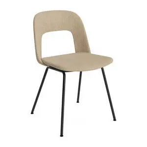 Hay - Layout Chair 114 Sort pulverlakeret stål 4-benet fod Standard glider - Sort