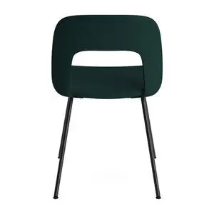 Hay - Layout Chair 114 Sort pulverlakeret stål 4-benet fod Standard glider - Sort
