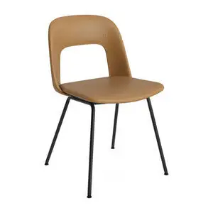 Hay - Layout Chair 114 Sort pulverlakeret stål 4-benet fod Standard glider - Sort