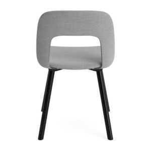 Hay - Layout Chair 124 Sortlakeret massiv eg 4-benet fod Standard glider - Sort