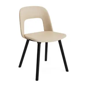 Hay - Layout Chair 124 Sortlakeret massiv eg 4-benet fod Standard glider - Sort