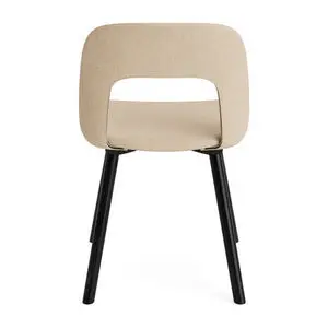 Hay - Layout Chair 124 Sortlakeret massiv eg 4-benet fod Standard glider - Sort