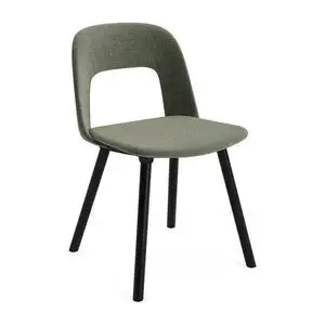 Hay - Layout Chair 124 Sortlakeret massiv eg 4-benet fod Standard glider - Sort