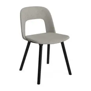 Hay - Layout Chair 124 Sortlakeret massiv eg 4-benet fod Standard glider - Sort