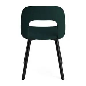 Hay - Layout Chair 124 Sortlakeret massiv eg 4-benet fod Standard glider - Sort