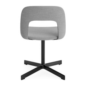 Hay - Layout Chair 134 Sort pulverlakeret aluminium 4-stjernet drejefod Standard glider - Sort