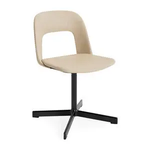 Hay - Layout Chair 134 Sort pulverlakeret aluminium 4-stjernet drejefod Standard glider - Sort