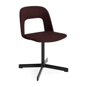 Hay - Layout Chair 134 Sort pulverlakeret aluminium 4-stjernet drejefod Standard glider - Sort