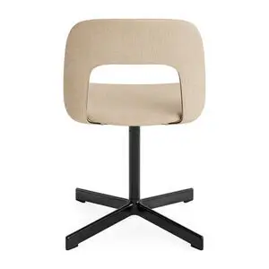 Hay - Layout Chair 134 Sort pulverlakeret aluminium 4-stjernet drejefod Standard glider - Sort