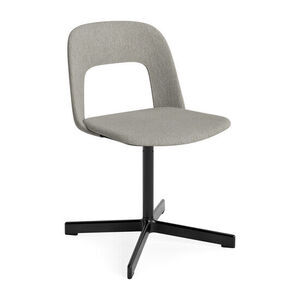 Hay - Layout Chair 134 Sort pulverlakeret aluminium 4-stjernet drejefod Standard glider - Sort