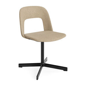 Hay - Layout Chair 134 Sort pulverlakeret aluminium 4-stjernet drejefod Standard glider - Sort
