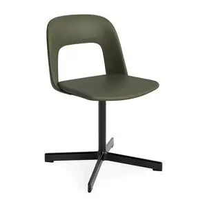 Hay - Layout Chair 134 Sort pulverlakeret aluminium 4-stjernet drejefod Standard glider - Sort