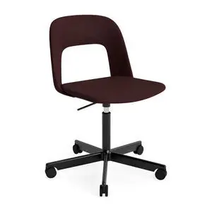 Hay - Layout Chair 144 Sort pulverlakeret aluminium 5-stjernet drejestol Gaslift Hjulbase - Sort