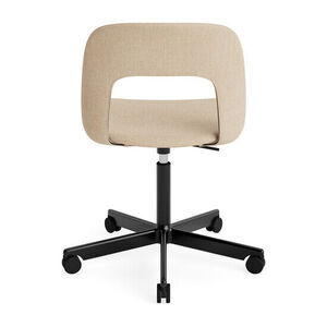 Hay - Layout Chair 144 Sort pulverlakeret aluminium 5-stjernet drejestol Gaslift Hjulbase - Sort