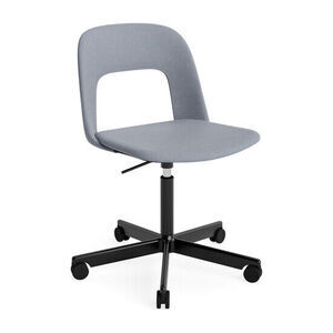 Hay - Layout Chair 144 Sort pulverlakeret aluminium 5-stjernet drejestol Gaslift Hjulbase - Sort