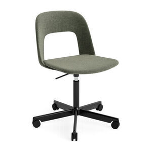 Hay - Layout Chair 144 Sort pulverlakeret aluminium 5-stjernet drejestol Gaslift Hjulbase - Sort