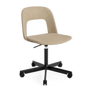 Hay - Layout Chair 144 Sort pulverlakeret aluminium 5-stjernet drejestol Gaslift Hjulbase - Sort