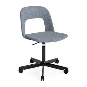 Hay - Layout Chair 144 Sort pulverlakeret aluminium 5-stjernet drejestol Gaslift Hjulbase - Sort