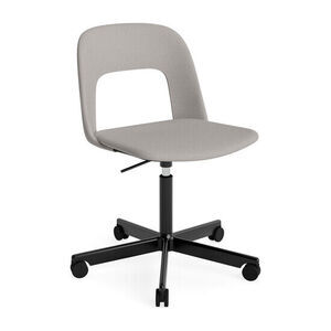 Hay - Layout Chair 144 Sort pulverlakeret aluminium 5-stjernet drejestol Gaslift Hjulbase - Sort