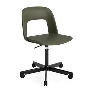Hay - Layout Chair 144 Sort pulverlakeret aluminium 5-stjernet drejestol Gaslift Hjulbase - Sort