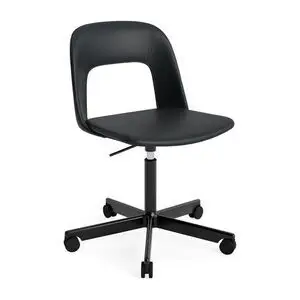 Hay - Layout Chair 144 Sort pulverlakeret aluminium 5-stjernet drejestol Gaslift Hjulbase - Sort