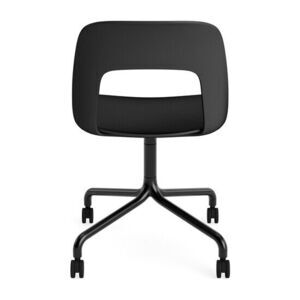 Hay - Layout Chair 161 Sort pulverlakeret aluminium 4-stjernet drejelig bue Hjulbase - Sort