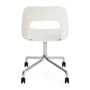 Hay - Layout Chair 161 Poleret aluminium 4-stjernet drejelig bue Hjulbase - Cremehvid