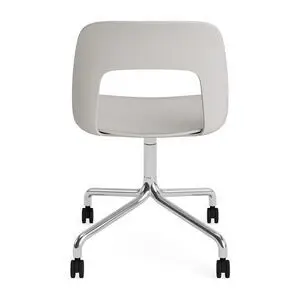 Hay - Layout Chair 161 Poleret aluminium 4-stjernet drejelig bue Hjulbase - Himmelgrå
