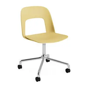 Hay - Layout Chair 161 Poleret aluminium 4-stjernet drejelig bue Hjulbase - Biscotti