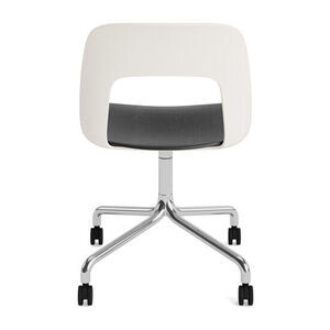 Hay - Layout Chair 162 Poleret aluminium 4-stjernet drejelig bue Hjulbase - Cremehvid