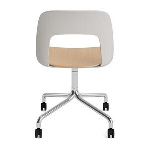 Hay - Layout Chair 162 Poleret aluminium 4-stjernet drejelig bue Hjulbase - Himmelgrå