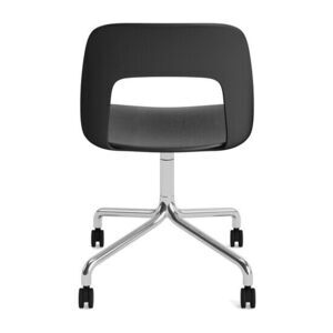 Hay - Layout Chair 162 Poleret aluminium 4-stjernet drejelig bue Hjulbase - Sort
