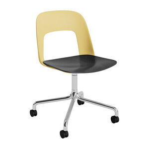 Hay - Layout Chair 162 Poleret aluminium 4-stjernet drejelig bue Hjulbase - Biscotti