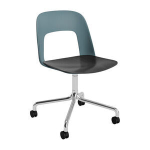 Hay - Layout Chair 162 Poleret aluminium 4-stjernet drejelig bue Hjulbase - Ocean