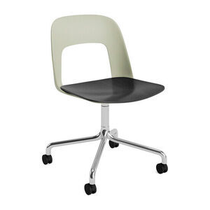 Hay - Layout Chair 162 Poleret aluminium 4-stjernet drejelig bue Hjulbase - Pastelgrøn