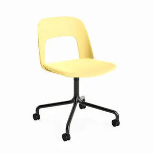 Hay - Layout Chair 163 Sort pulverlakeret aluminium 4-stjernet drejelig bue Hjulbase - Biscotti