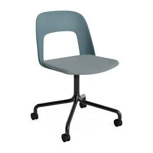 Hay - Layout Chair 163 Sort pulverlakeret aluminium 4-stjernet drejelig bue Hjulbase - Ocean