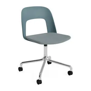 Hay - Layout Chair 163 Poleret aluminium 4-stjernet drejelig bue Hjulbase - Ocean
