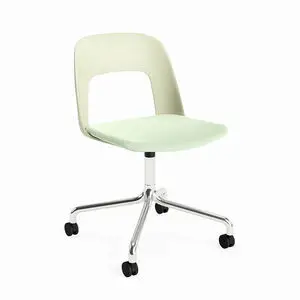 Hay - Layout Chair 163 Poleret aluminium 4-stjernet drejelig bue Hjulbase - Pastelgrøn