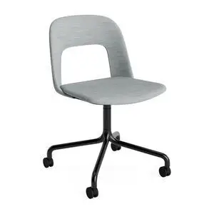 Hay - Layout Chair 164 Sort pulverlakeret aluminium 4-stjernet drejelig bue Hjulbase - Sort