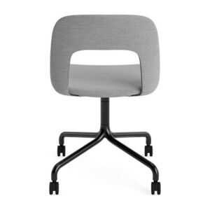 Hay - Layout Chair 164 Sort pulverlakeret aluminium 4-stjernet drejelig bue Hjulbase - Sort