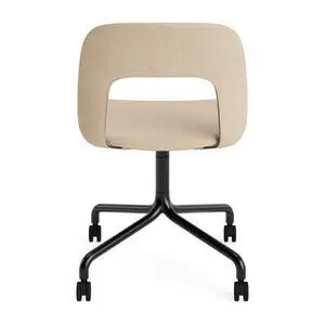 Hay - Layout Chair 164 Sort pulverlakeret aluminium 4-stjernet drejelig bue Hjulbase - Sort